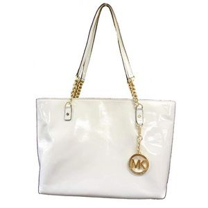 Jet Set White Patent Leather MK bag